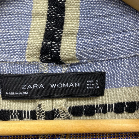 ZARA BOHO OPEN FRONT CARDIGAN POM POM FRINGE WOMENS SMALL BOHEMIAN - Picture 12 of 12